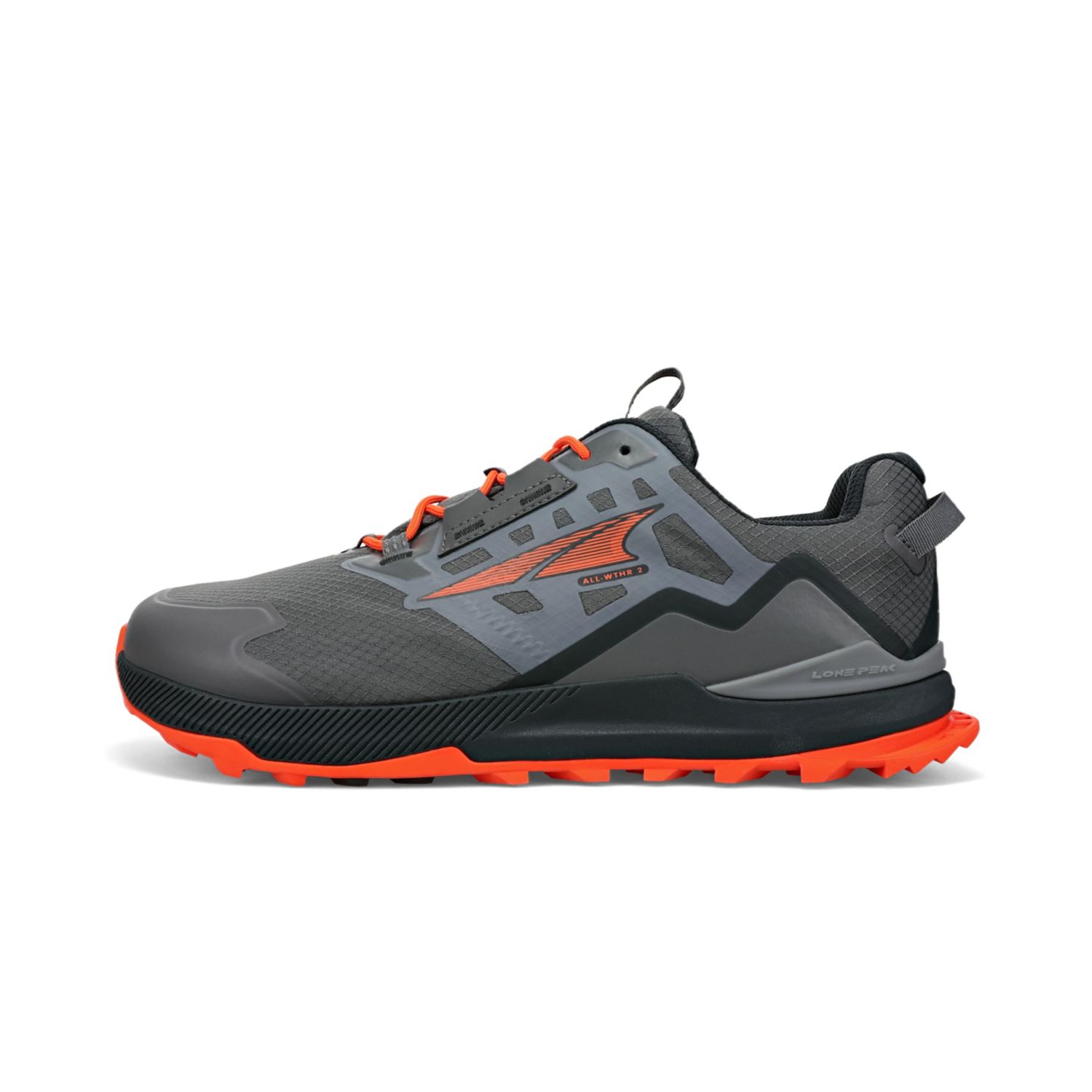 Altra Lone Peak All-wthr Low 2 Men\'s Hiking Shoes Grey / Orange | South Africa-06597439